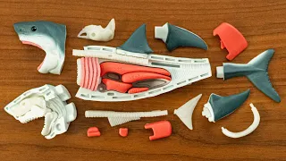 ホホジロザメ解体パズルで食す！大量サメグッズ Great White Shark demolition puzzle. Japanese toy. JAWS