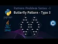 Hollow Butterfly With Double Joint Java C Python Detailed Explain Pattern Problem - 12