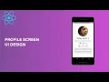 Profile Screen Ui Design in React Native - Speed Code