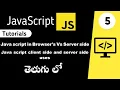 java script in browsers vs server side Js client side server side uses js client server frameworks