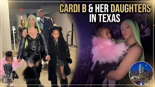 Cardi B and Her Daughters Backstage at Katseye Concert in Austin, Texas 💚💕🖤
