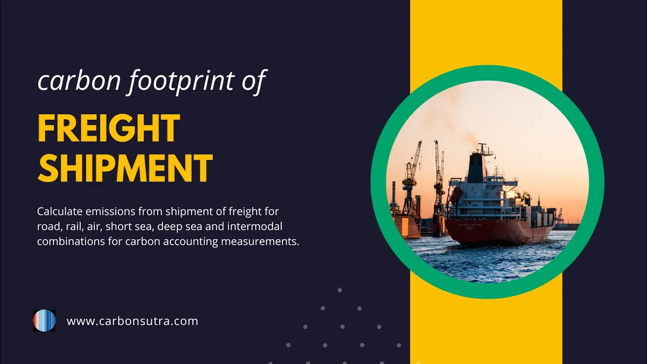 Freight Shipment Emissions - Carbon Footprint Estimation API