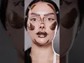 Full face of metallic lip tint