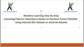 Machine Learning StepByStep Feature importance - Random Forest Classifier
