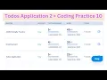 Todos Application 2 Coding Practice 10 Answers JavaScript NxtWave Intensive 2 0 No