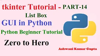 How to Create and use LIST Box widgets in Tkinter Python beginners tutorial in Hindi Urdu