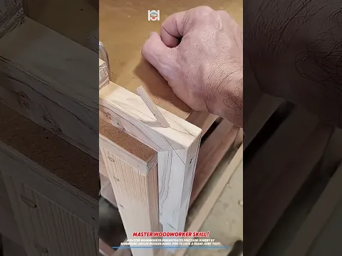 Master Woodworker Skill! Satisfying Joint Pinning Technique 🪵🔨 #shorts #woodworking #carpentry