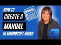 How to Create a Manual in Microsoft Word