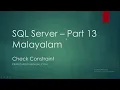 SQL Server Part 13 Check Constraint Malayalam