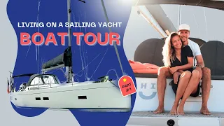 LIVING ON A BOAT – ROOM TOUR of our new home pt. 1 #boatlife #sailing #adventure | EP5