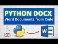 Create word documents with Python python-docx 2023