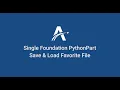 07 Save and Load Favorite File Single Foundation PythonParts in ALLPLAN