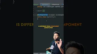 Configuration Vs Component In Spring