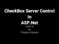 CheckBox Server Control In ASP Net