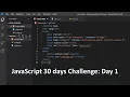Javascript 30 days challenge Day 1