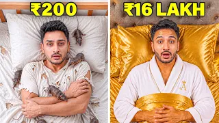 I Stayed in ₹200 to ₹16 Lakh Hotel Rooms!
