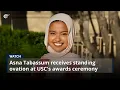 Asna Tabassum receives standing ovation at USC s awards ceremony