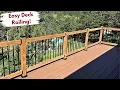 How to Build a Modern Deck Railing With Metal Balusters Builds by Maz