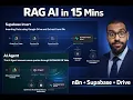 Google Drive Supabase No code RAG Agent n8n Tutorial FREE Template