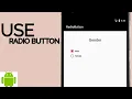 HOW TO USE RADIO BUTTON IN ANDROID STUDIO