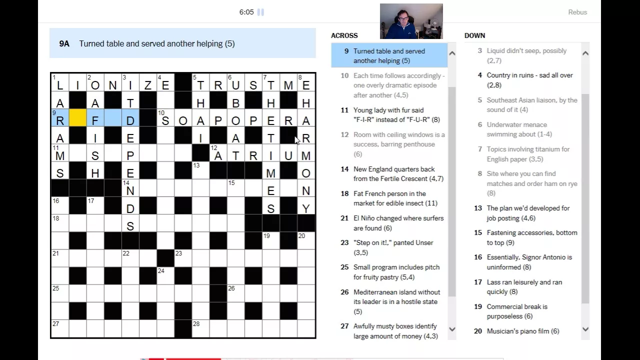 Solving The New York Times Cryptic Crossword: 3 Dec 2017