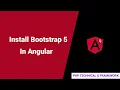 how to install bootstrap in angular 9