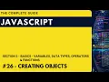 How to create object in JavaScript Hindi JavaScript The Complete Guide
