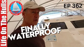 Waterproofing a Catamaran ?  // Huge Boat Build Ep362