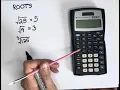 How to use TI-30XIIS to evaluate roots