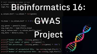 Intro To Bioinformatics 16 Project 2 Genome Wide Association Study GWAS 