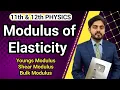 Modulus of elasticity class 11 nbf NBF Moduli of elasticity class 12 federal board physics