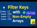 Filter Object Keys with Non-Empty Arrays JavaScript Interview Question