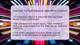 How Does The Flask Response Object Work In Python - Python Code School