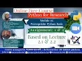 Assignment 1 2 Basic Variables Data Type Input-output Comments Python for Research