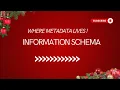 SQL Tricks Find table names schemas and structure info Information Schema Metadata