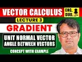 Vector Calculus in English Unit Normal Vector and Angle Between Two Surface Using Gradient By Gp sir