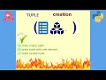 Python TUPLE creation How to create a Python tuple