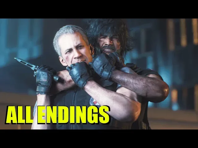 Resident Evil 3 Remake ALL ENDINGS &amp; Postcredit Cutscene