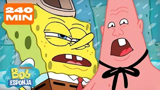 Bob Esponja | 240 MINUTOS das Cenas Mais Engraçadas de Bob Esponja 😂 | Bob Esponja em Português