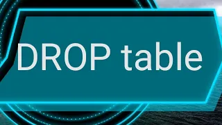 DROP table in SQL SQL in telugu