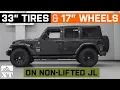 Stock JL Wrangler 33x11 5R17 17x9 Wheels - W T Fitment