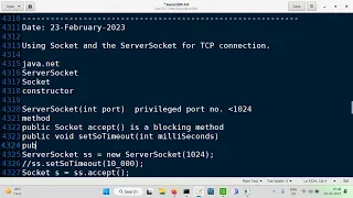 ServerSocket and Socket classes