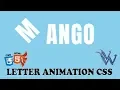 Letter Animation CSS Cool CSS Effects 2018 CSS Animation Tutorial