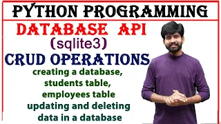 database API CRUD operations creating students employees tables updating deleting data python