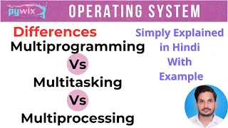 difference between multiprogramming and multitasking and multiprocessing Multiprocessing os