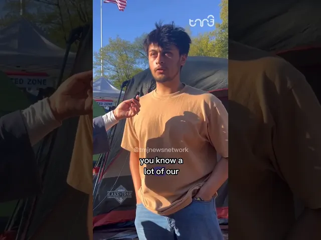 ⁣Umich student speaks to TMJ about why he's part of the encampment #universityofmichigan #michigan