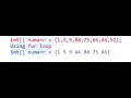 Sort first half ascending and second half descending using for Loop