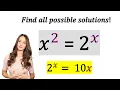 Using the LAMBERT W FUNCTION find ALL solutions W - 0 and W -1