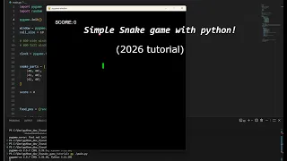 Python snake game tutorial pygame-ce Python Gamedev