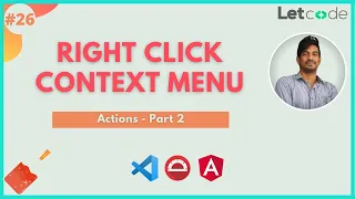How to do Context click Right click Protractor Tutorial LetCode